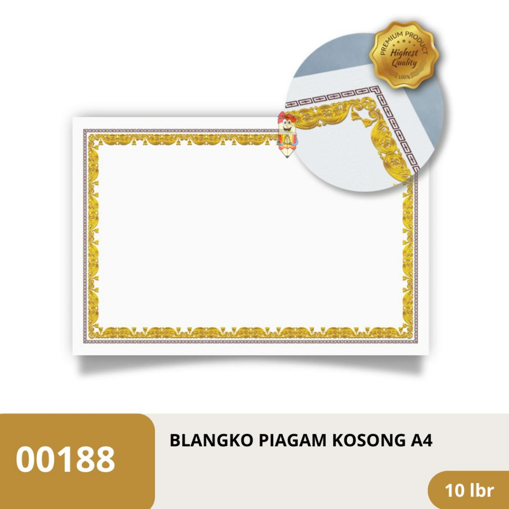 

Blanko A4 kertas piagam sertifikat mewah termurah