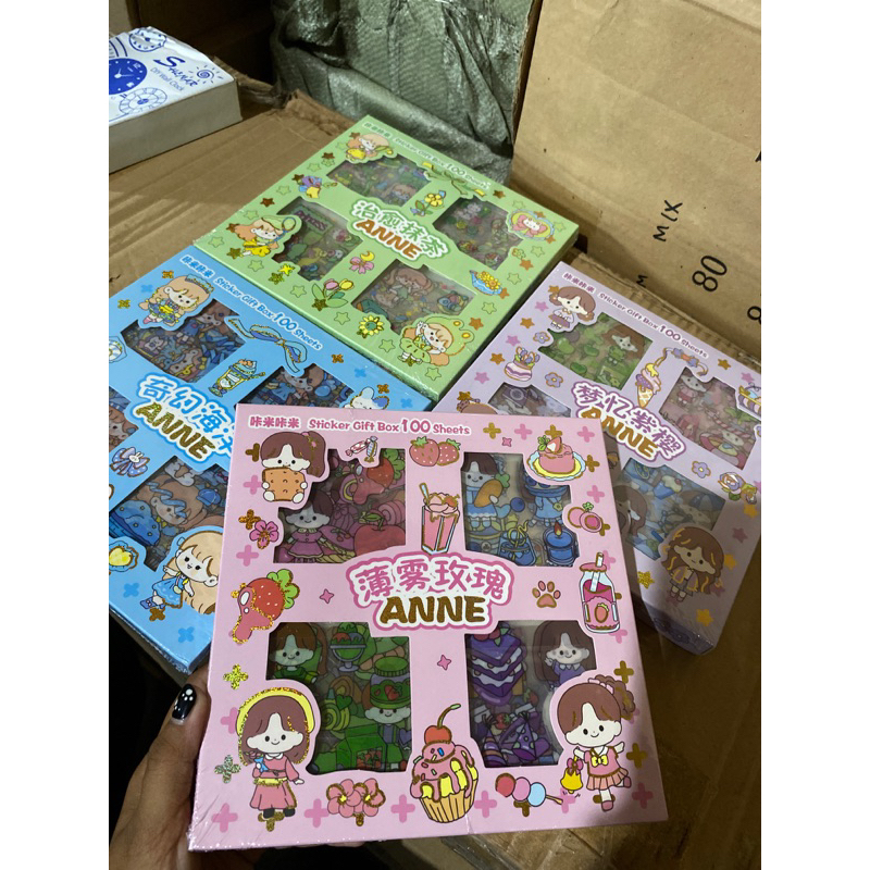 

100 PCS Stiker 2D Kartun Motif Random