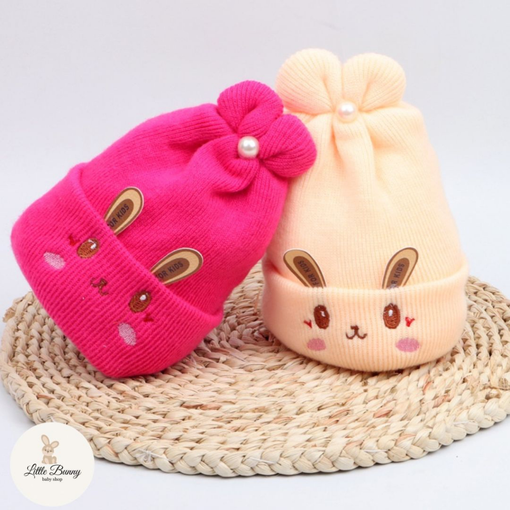Topi Rajut Bayi Cewek | Topi Kupluk Anak Bayi Perempuan