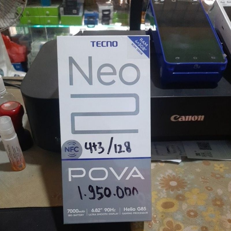 HP GAMING TECNO POVA NEO 2 RAM 4 GB + 3 GB ROM 128 GB BATERAI BADAK 7000 MAH