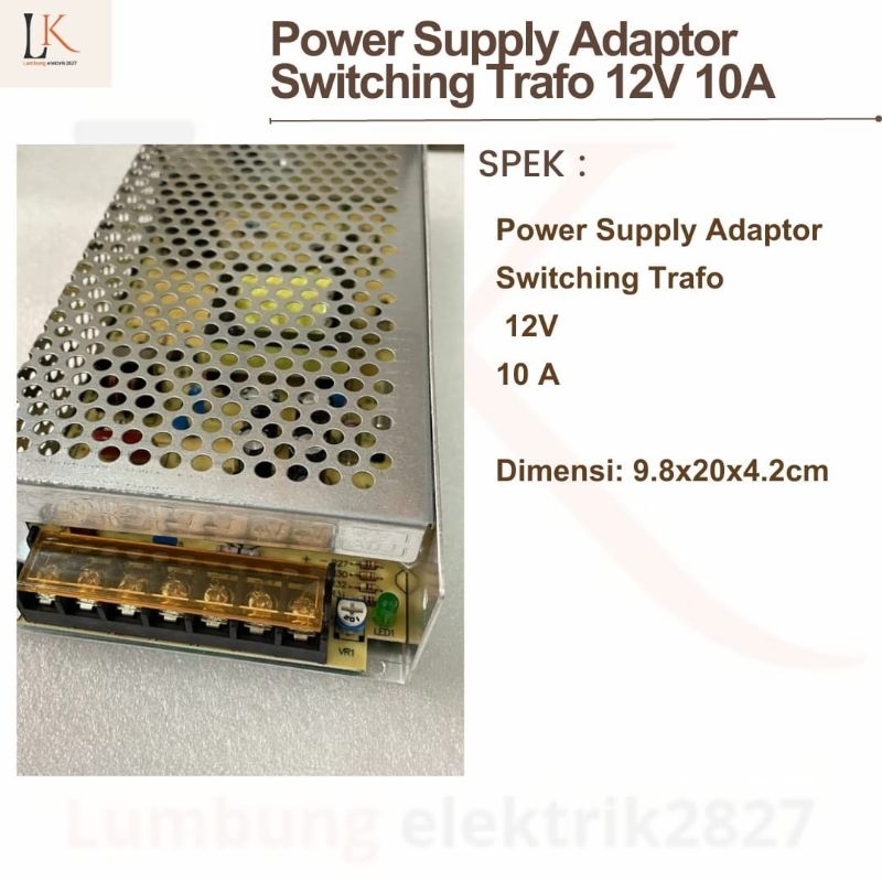 Power Supply Adaptor Switching Trafo 12V 10A 12 Volt 10 ampere PSU