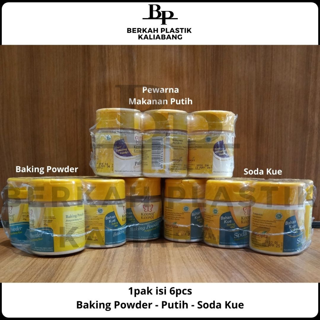 

Kupu Kupu Baking Powder - Pewarna Makanan Putih - Soda Kue 1pak isi6pcs