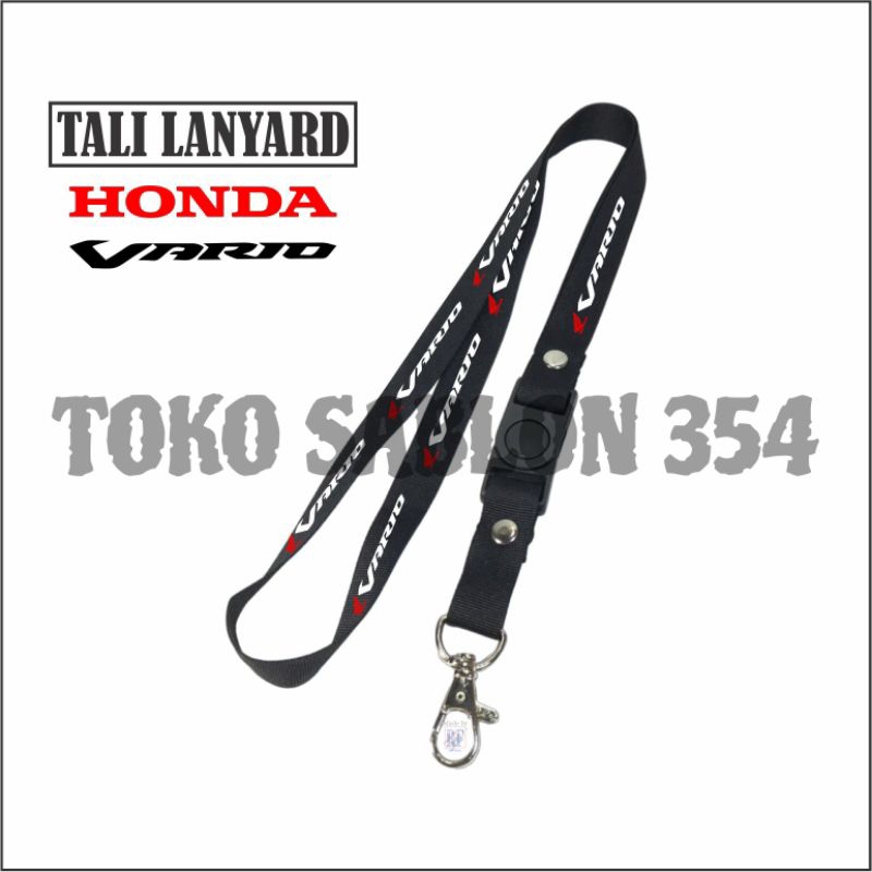 Gantungan kunci VARIO tali lanyard merek motor gantungan leher id card name tag