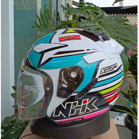 HELM NHK R1 RAINBOW WHITE TOSCA GLOSS
