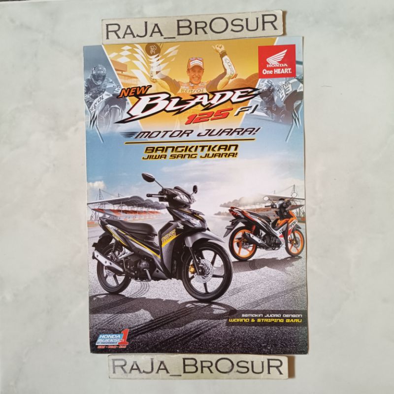 Poster brosur katalog leaflet Honda New Blade 125 Blade125 FI Injeksi Repsol MotoGP Marc Marquez 201