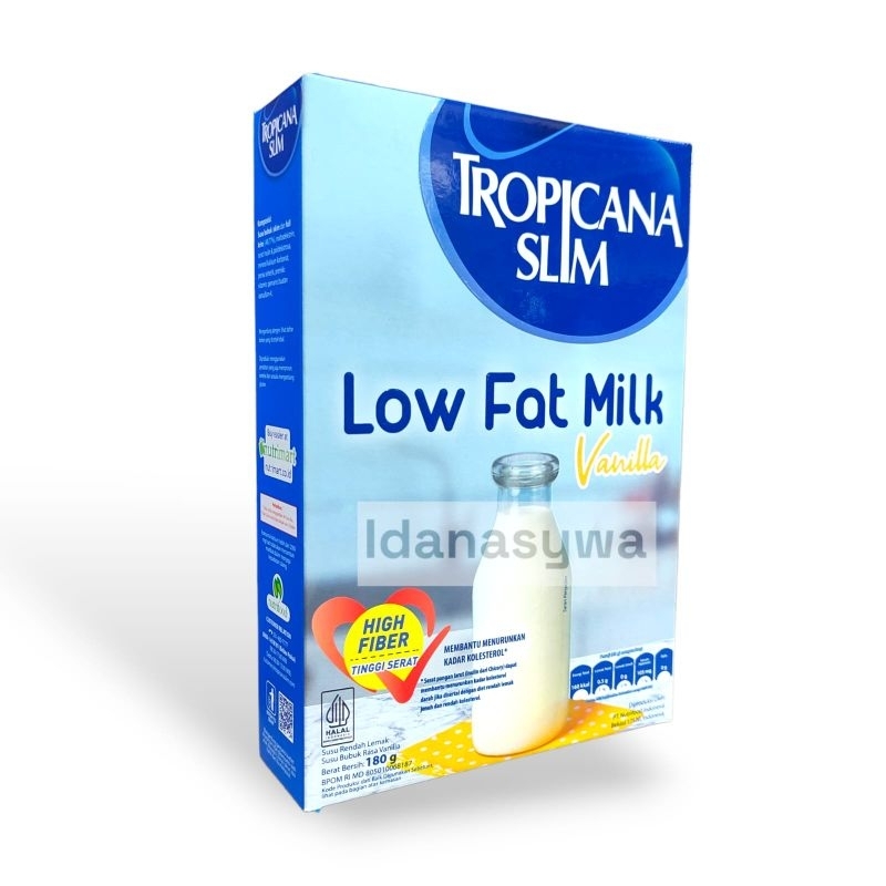 

Tropicana Slim Low Fat Milk 180gram Vanila ||Susu Rendah Lemak