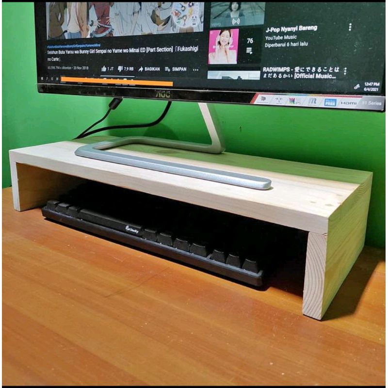 Stand Monitor Dudukan Laptop Meja Kayu Jati Belanda