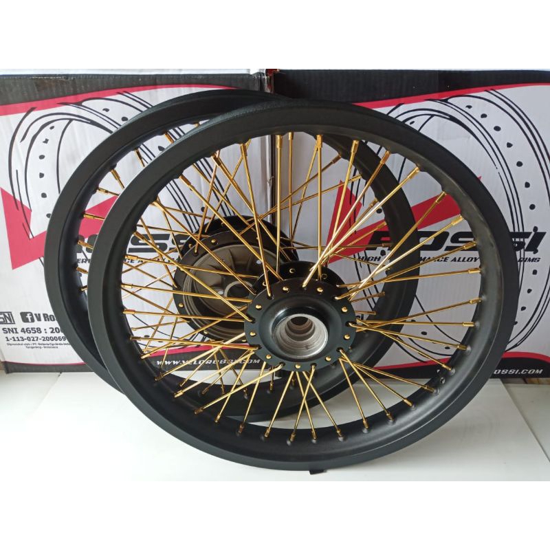 Paketan Velg Jari Jari Rx King Velg Rossi Ring 17 18 1Set Depan Belakang