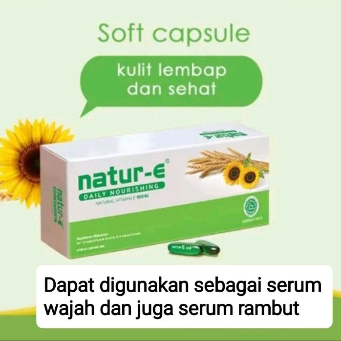 NATUR E 100iu Softgel bisa untuk serum wajah dan serum rambut