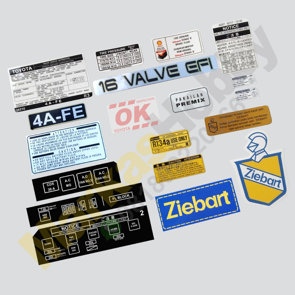 Stiker Toyota Corolla Great Warning Set