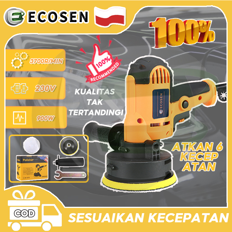 ECOSEN Mesin Poles 900W Polisher Mobil Motor Car Mesin Poles   Alat Pemoles Cat Mesin Pemoles Cakram Alat pemoles kebisingan rendah