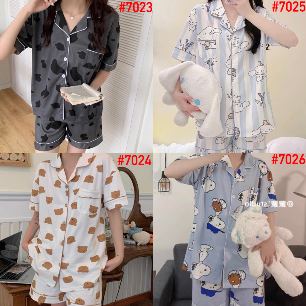 MITARO Piyama Baju Tidur Wanita Leisure Wear Import Fashion Korea Celana Pendek Hotpants HP Lengan P
