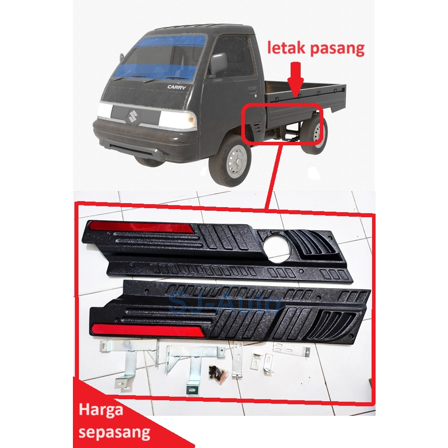 Sepasang Variasi Sayap Samping Futura Cover Sayap Samping Pick Up