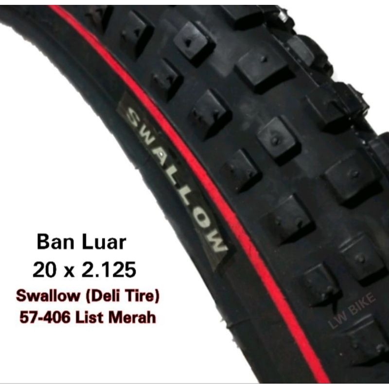 Ban luar sepeda ukuran 20 x 2.125 Swallow BMX Anak