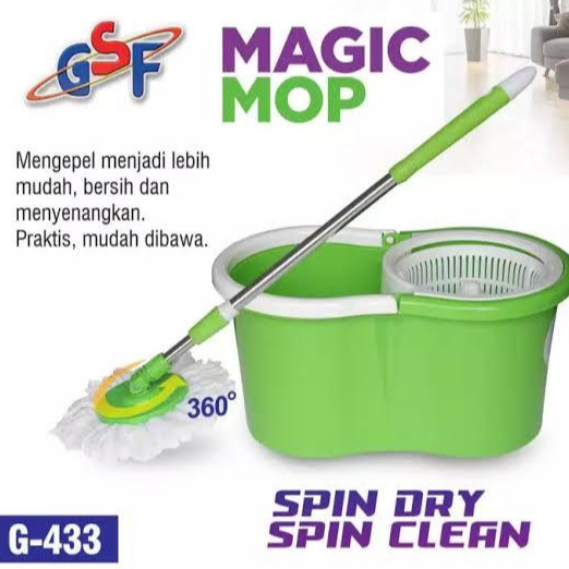 [BIYOO MART] GSF 433L MAGIC MOP Alat Pel Praktis GSF 433L Bisa Diputar