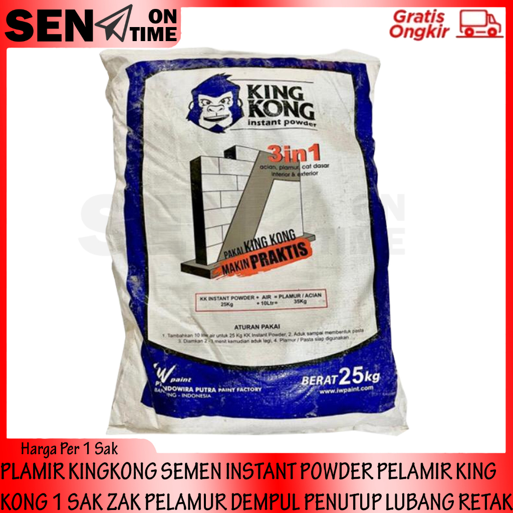 [Kargo] Pelamir King Kong Semen Instant  Plamir Kingkong 1 Sak Zak Powder Pelamur Plamur Dempul Penu