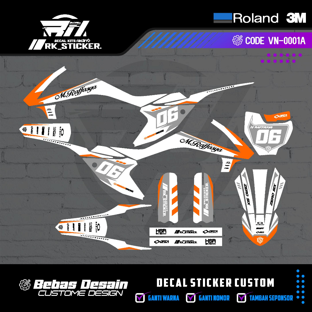 DECAL KTM 65 CC 2017 FREE CUSTOME DESIGN