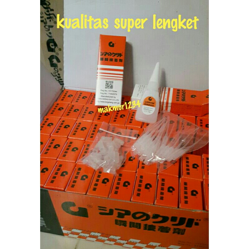 

Lem g barcode perbox isi 50pc lem serbaguna. lem setan