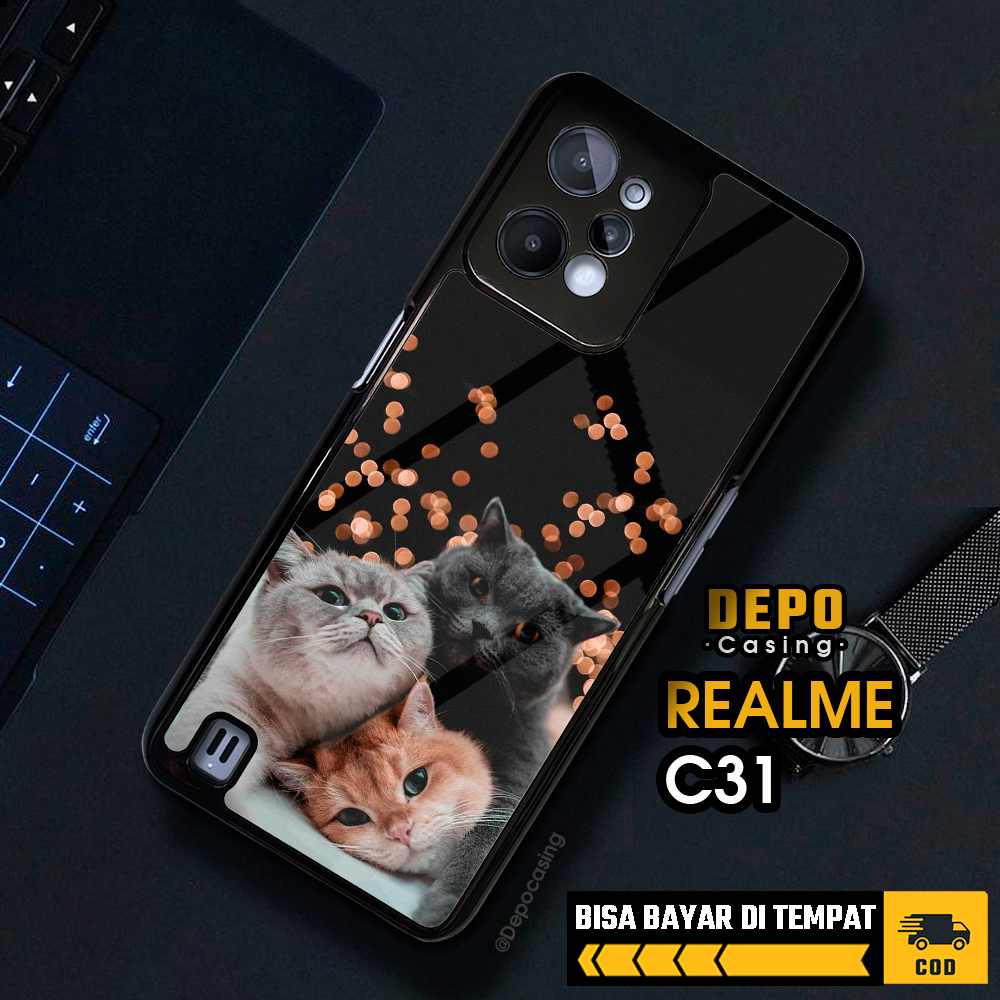 Case Realme C31 Casing Realme C31 Casing Depo Casing [MEOW] Case Glossy Case Aesthetic Custom Case A