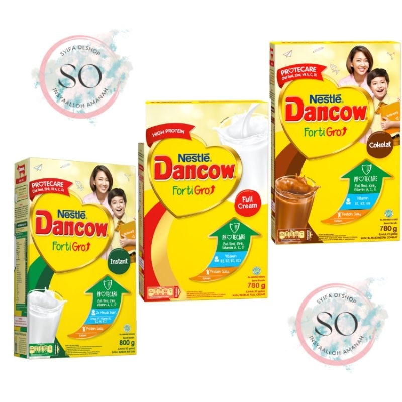 

Dancow Fortigro Instant ,Full cream & Coklat 780gr