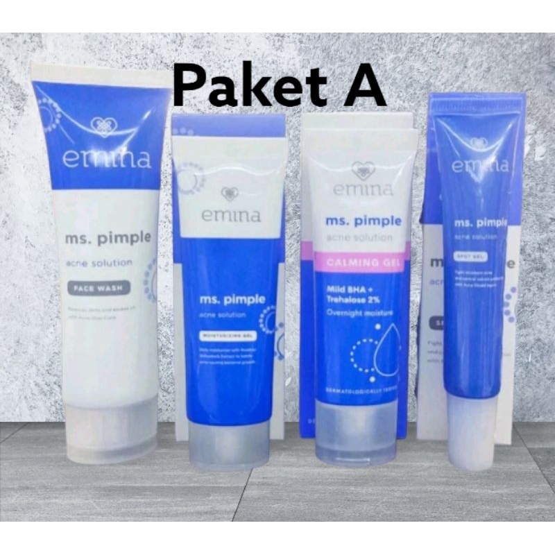 Paket Emina Ms Pimple Acne Solution Series / Paket Lengkap Acne Emina / Paket Hemat Acne Emina