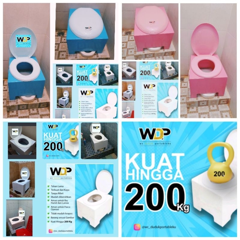 kursi dudukan toilet kloset jongkok closet portable dewasa tinggi 30 cm aman di gunakan untuk lansia