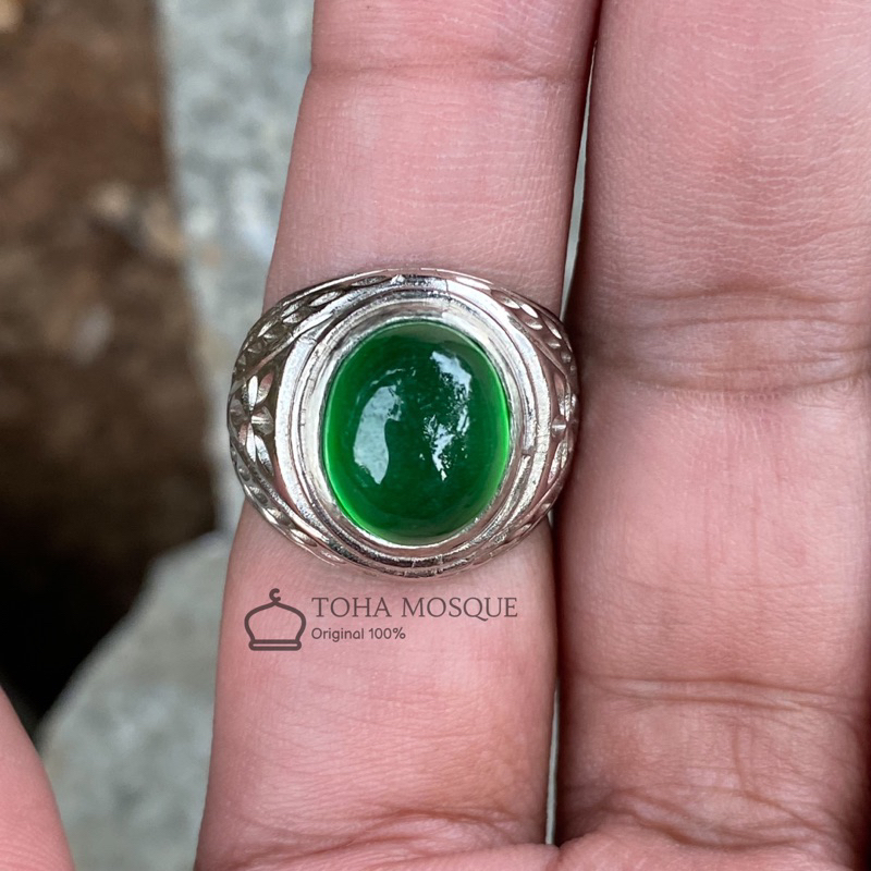 Cincin Batu Akik Giok burma tife c 100% garansi natural (N)