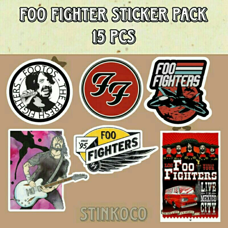 

[15PCS] STICKER FOO FIGHTER ISI 15 STICKER