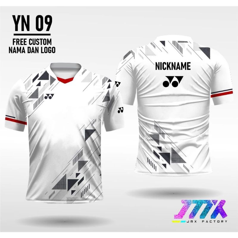 jersey badminton baju badminton unisex custom nama logo