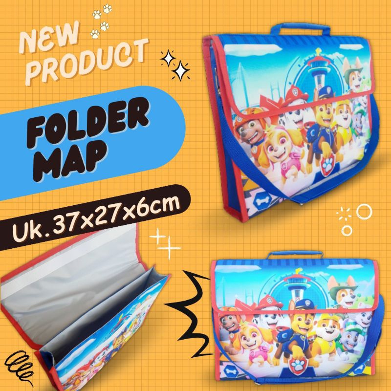 FOLDER MAP KARAKTER ANAK CUSTOM Tas Buku Les Sekolah DATA BAG FOLDER BAG PRINT