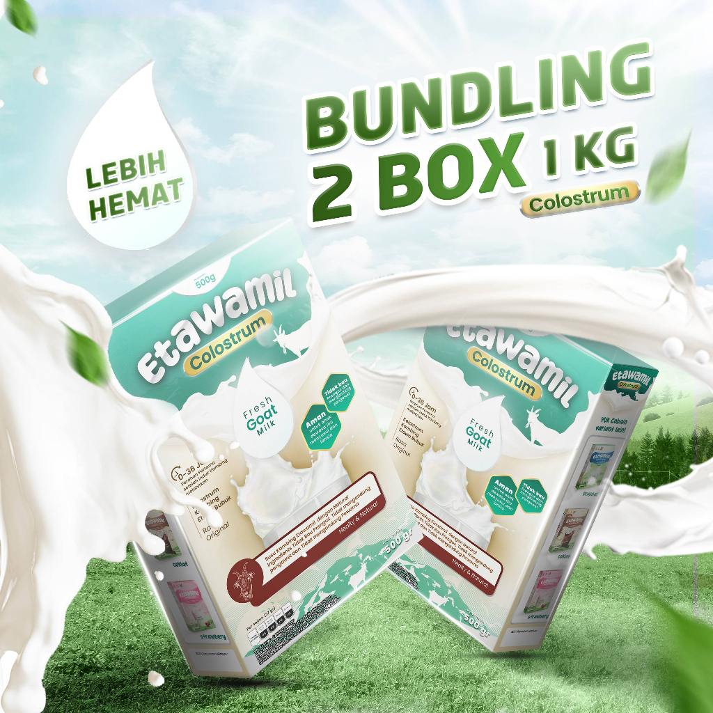 

ETAWAMIL COLOSTRUM - Susu Kambing Etawa Kolostrum Premium Halal BPOM 1000 gram 1 KG