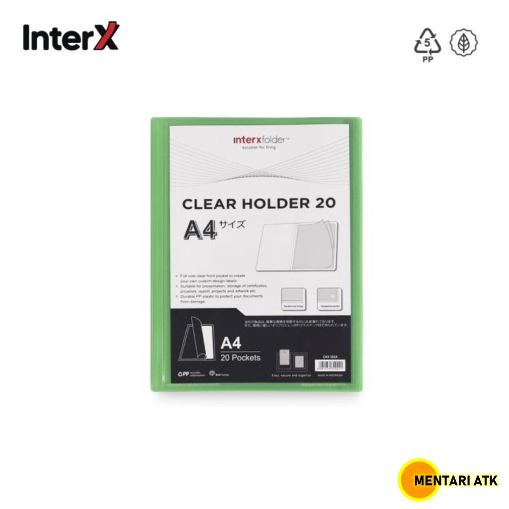 

Display Album / Clear Holder A4 20 Pocket Interxfolder