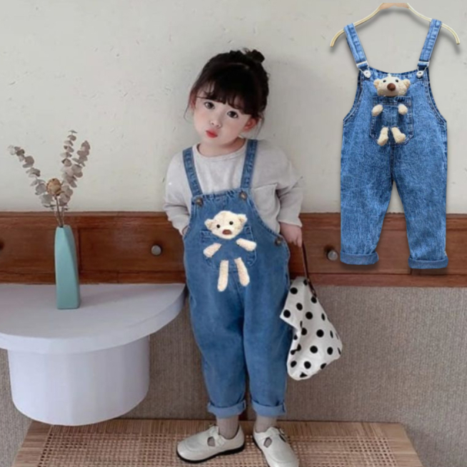 Overall Bear Anak - Jumsuit Wearpack Celana dan Rok