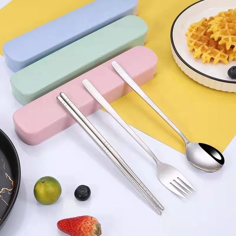 K.B| Satu Set-Stainles Steel Alat Makan Anak Lucu Bahan Stainles Anti Karat / Alat Makan Anak Lucu (