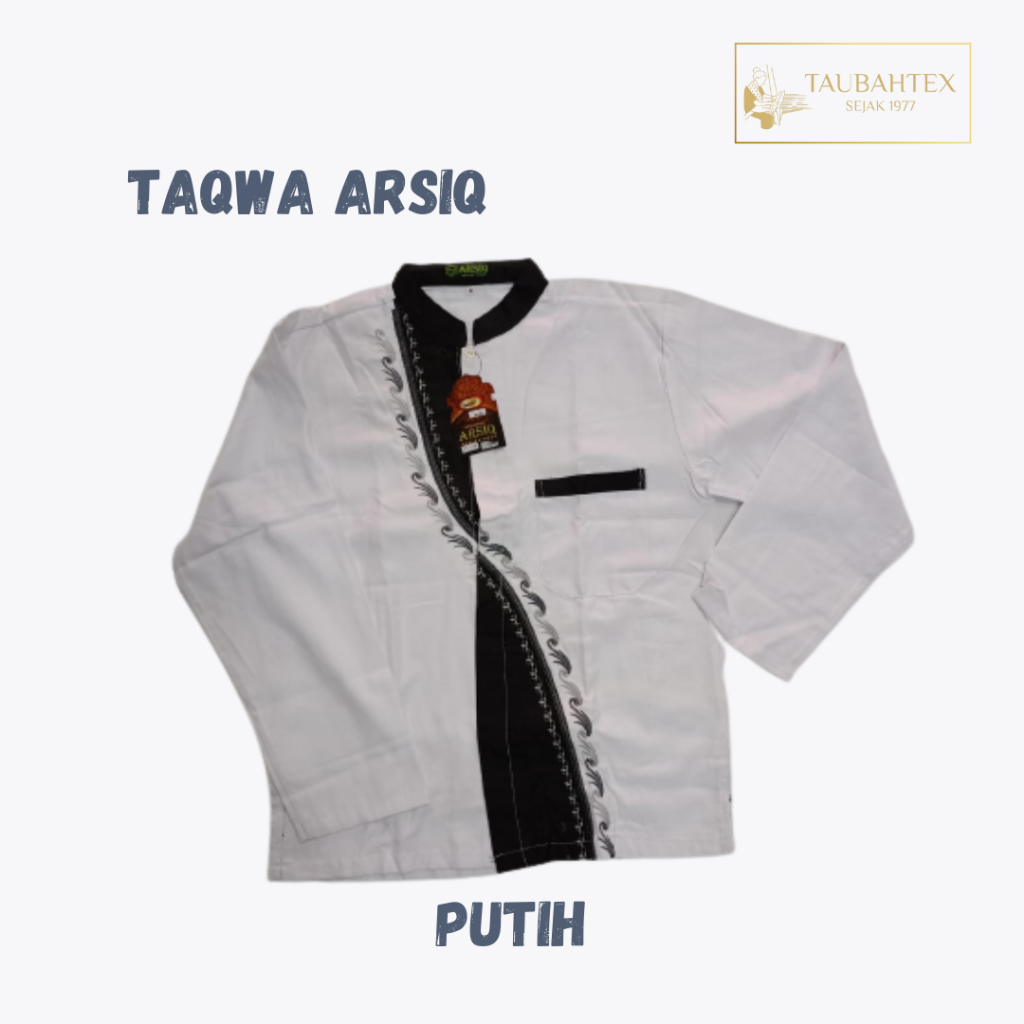 Baju Taqwa Arsiq Taqwa Lengan Panjang Taqwa Putih Taqwa Muslim Pria Dewasa Taqwa Putih Polos