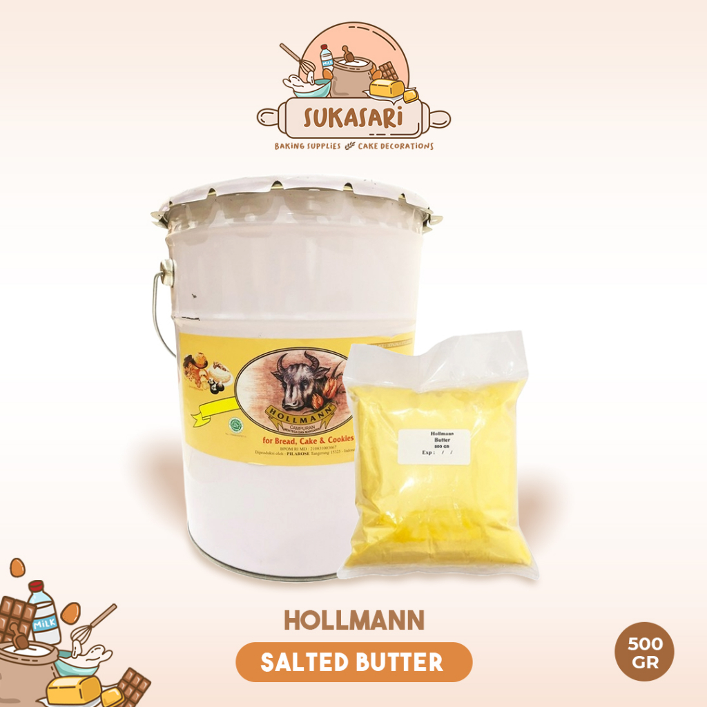 

Sukasari - Hollmann Butter 500gr Repack / Mentega Hollmann Kemasan Timbangan / Salted Butter Hollmann