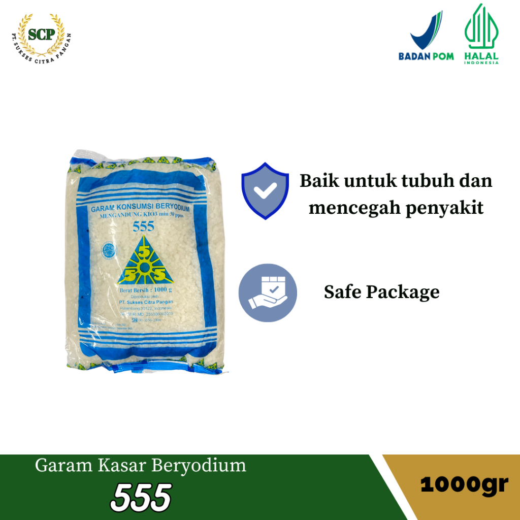 

Garam Kasar Beryodium 1000Gr (HARGA GROSIR)