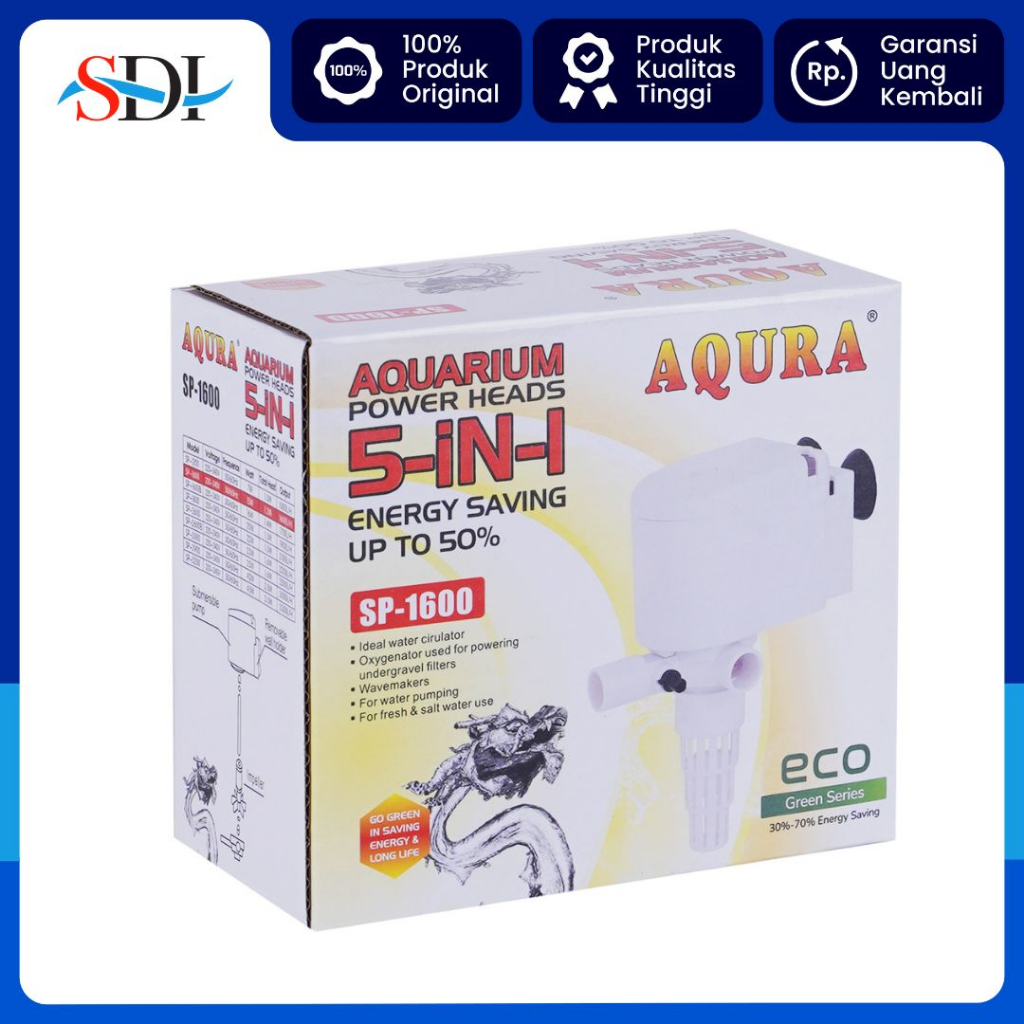 POMPA CELUP AQUARIUM AQURA ASP SP 1600 1.2M 1600L/H