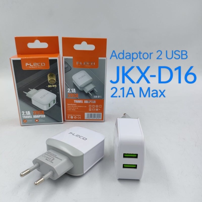 Adapter Charger Fleco JKX-D16 JKX-C19 JKX-C01 JKX-C16 1usb Batok kepala Charger Casan Fleco 1usb 2.4