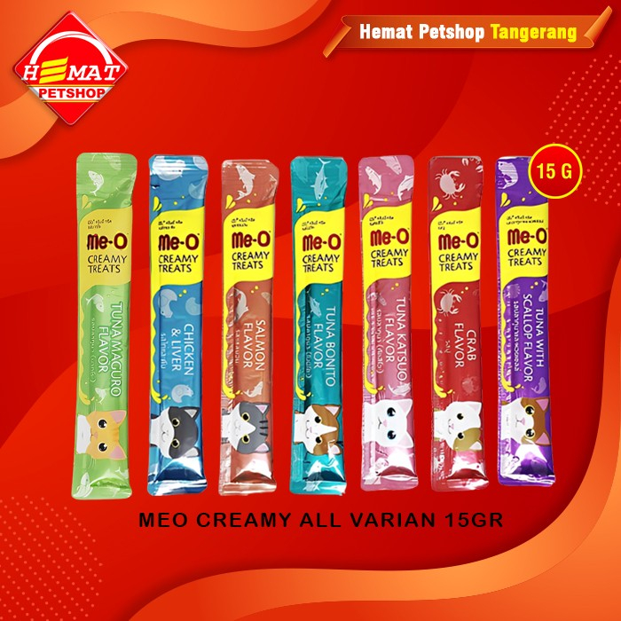 Snack treats Kucing Meo Creamy Mix All varian 15 Gram