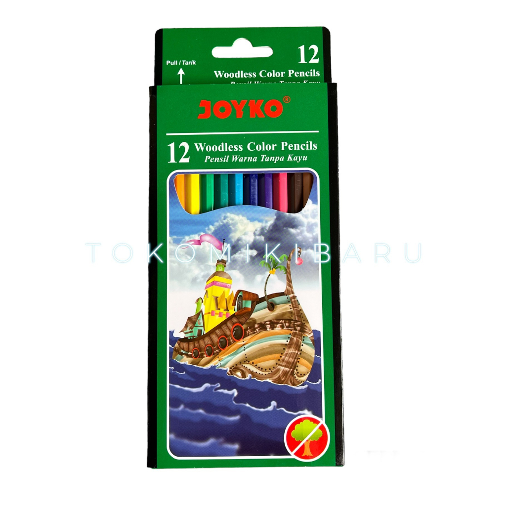 

Pensil Warna Joyko 12 Warna/Pensil Gambar Sekolah TANPA KAYU