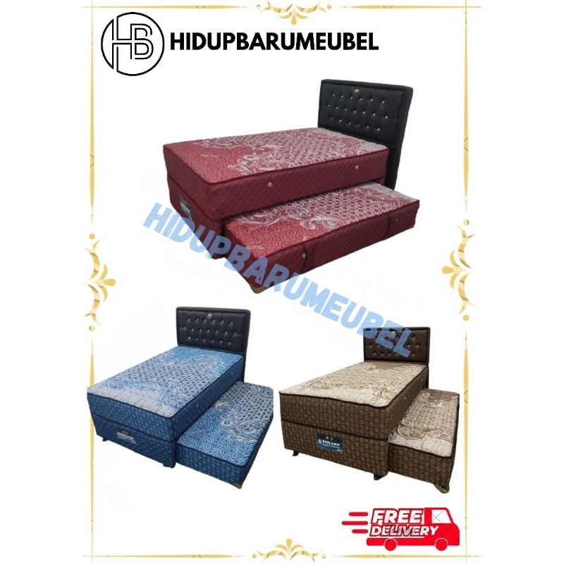 Bed sorong Bigland / bed dorong pabrik / spring bed sorong anak kid remaja teenager LS BIGLAND / pro