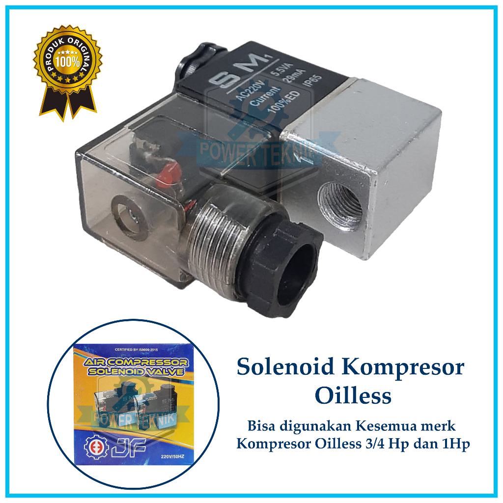 Selenoid Oilless 220 Volt Relay Kompressor Tanpa Oli 3/4Hp 1Hp Coil Solenoid AC220V
