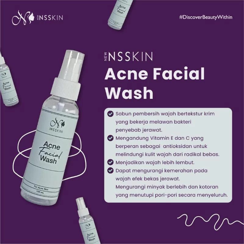 New Nsskin Acne Facial Wash