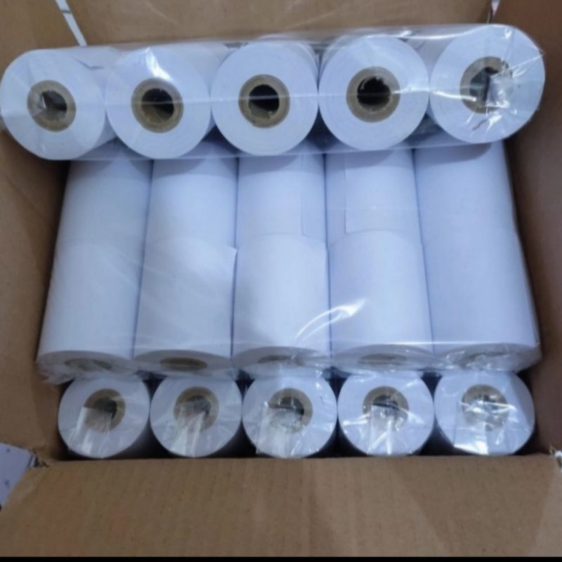 

Kertas Kasir HVS ukuran 58x48mm/ Struk Kasir HVS 1PLY Paket Murah 10 pcs