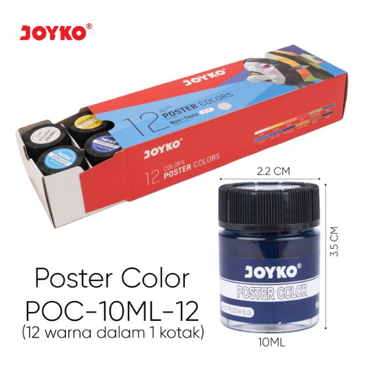 Cat Poster Colors 12x10ml Joyko / Joyko 12 Colors Poster @10ml