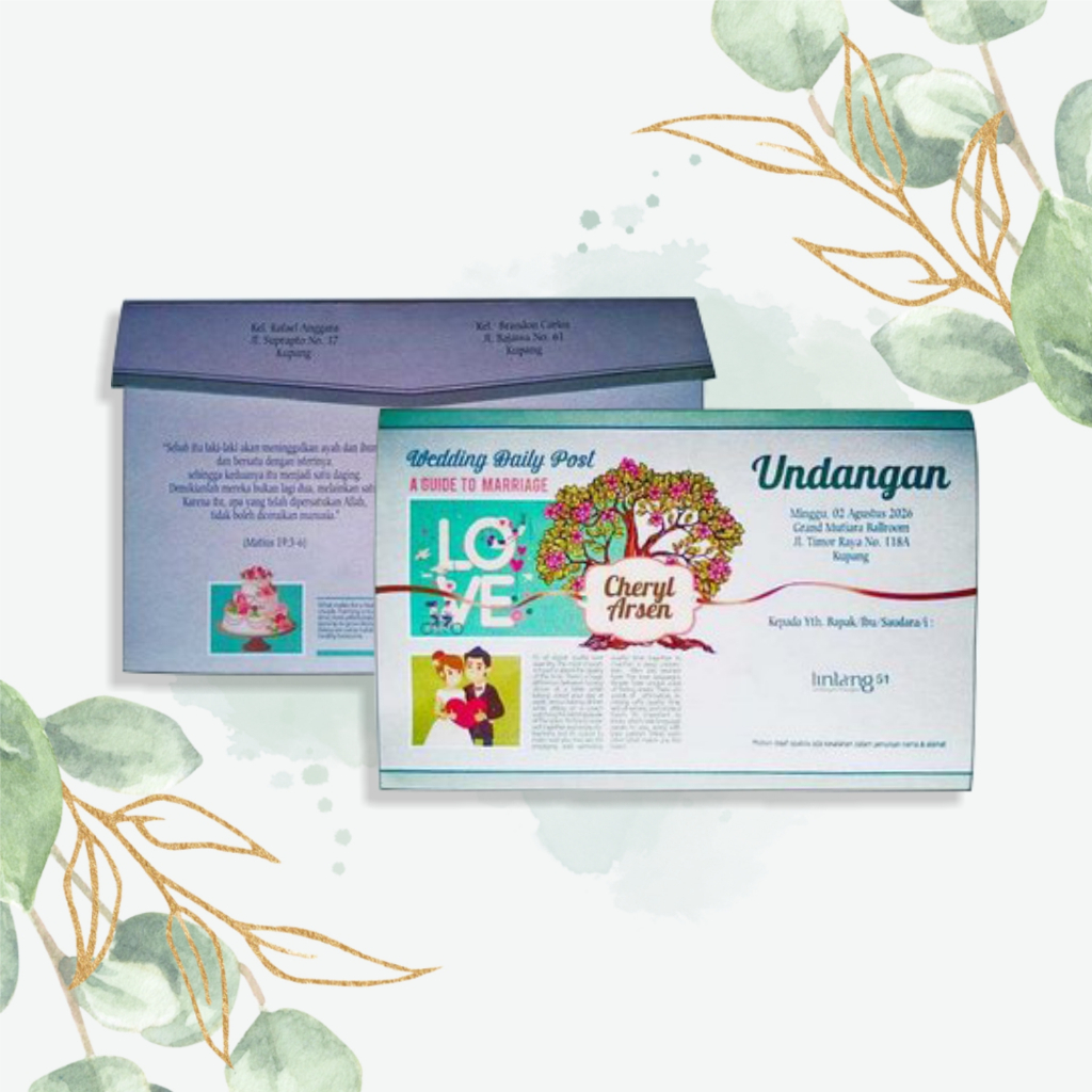 Blangko undangan atau kertas undangan pernikahan bisa untuk khitanan merek LINTANG 51 dengan bahan k