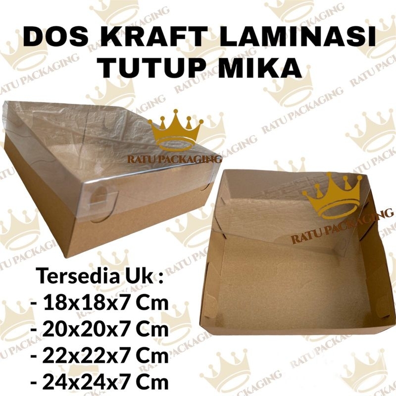 

[10PCS] RATU | Dos KRAFT LAMINASI TUTUP MIKA TINGGI 7CM Kardus Box Kotak Hampers Souvenir