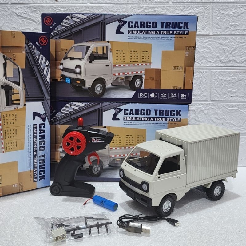 MOBIL BOX LAMPU RC MOBIL REMOT CONTROL D12 CARGO TRUCK RC CAR