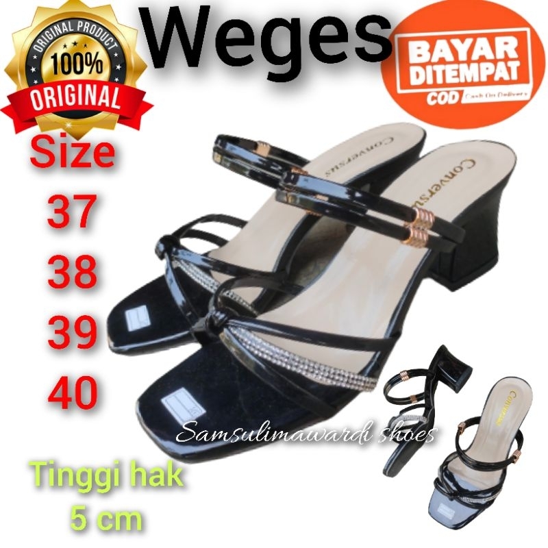WEDGES/SENDAL PEREMPUAN/SENDAL SAMPAN PEREMPUAN